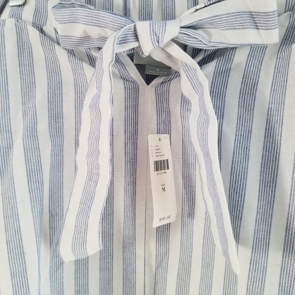 MAEVE Anthropologie Off the Shoulder Blouse Stripe - Picture 5 of 8